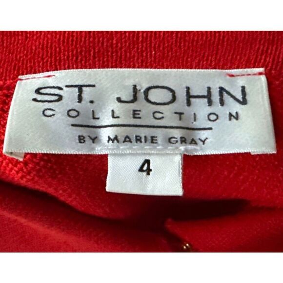 St. John Collection Red Short & Top Knit Set *note - Picture 10 of 12